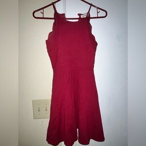 Monteau Sleeveless Scarlet Dress